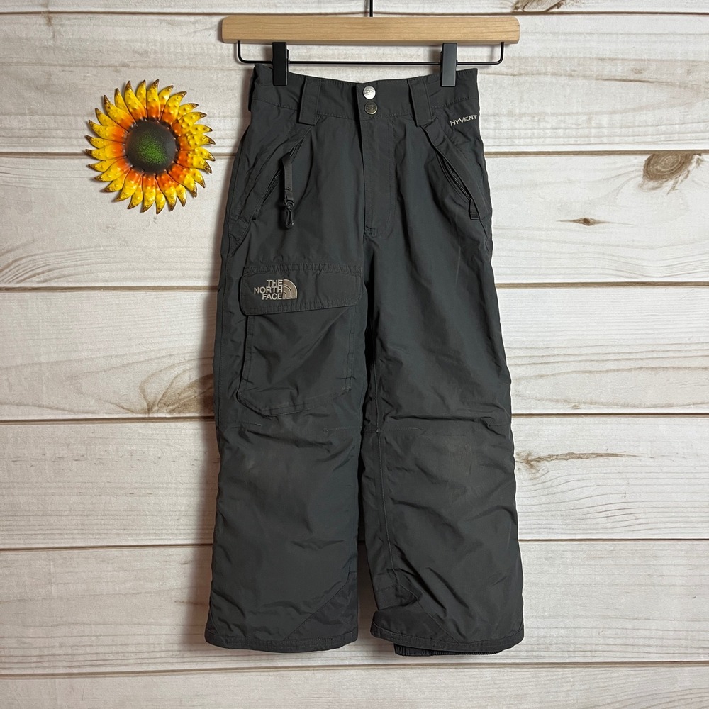 The North Face Hyvent Gray Snow Pants Insulated Waterproof Boy's XS (6)